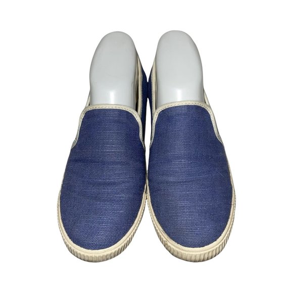 Toms Ortholite Blue Canvas Slip On Loafers Shoes Women's 7.5 - Picture 3 of 10